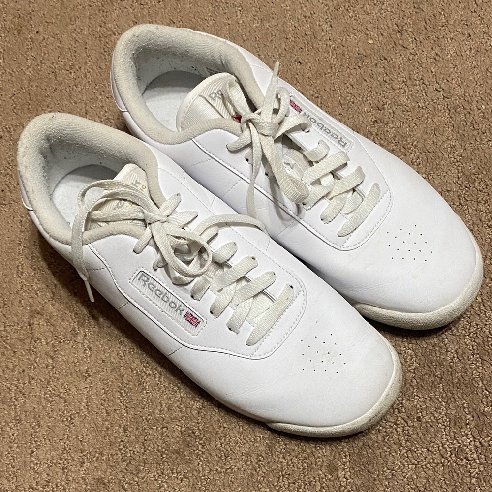 Reebok Classic Unisex? White Leather Sneakers Size 10 Wide Classic Activewear